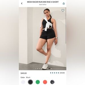 NWT Athleta Black Run With It 3.5 Short 3X